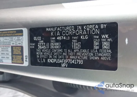 2023 Kia Sportage Lx z USA, uszkodzony, nr VIN KNDPU3AFXP7041793